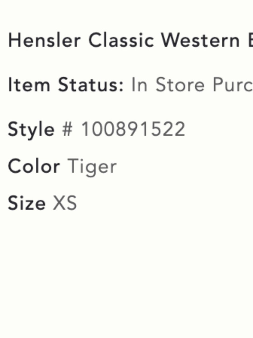 Anthropologie Simple Western Belt Tiger XS - Picture 4 of 4